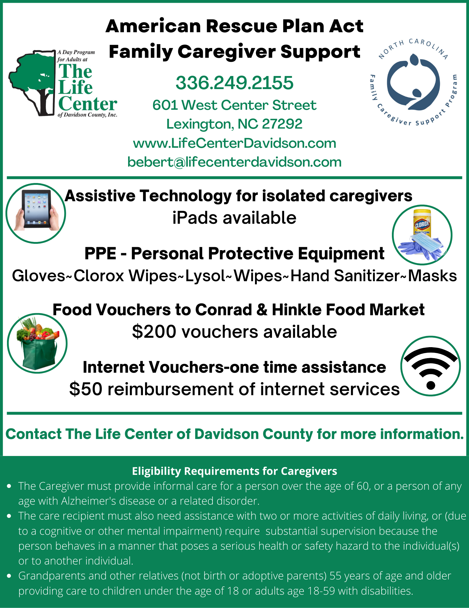 American Rescue Plan Act - Family Caregiver Support